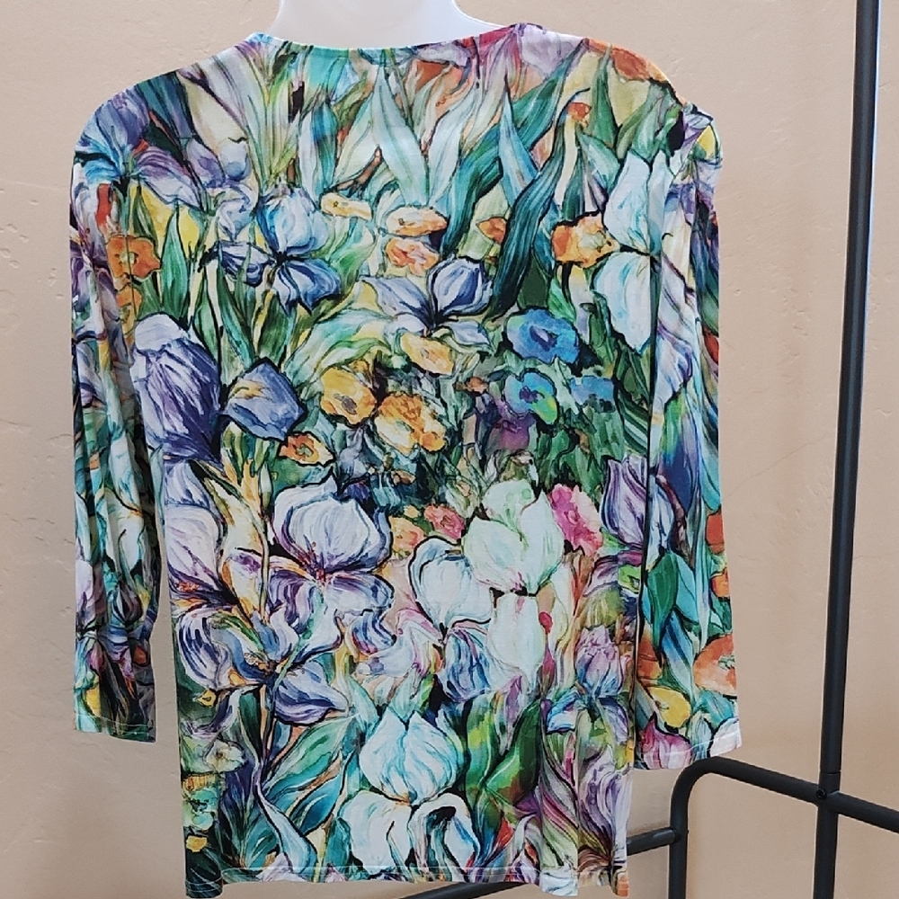 Floral Multicolor Women's Top - Picture 4 of 5
